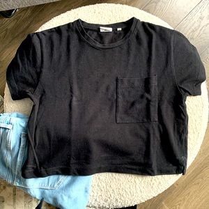 Kotn black pique pocket tshirt